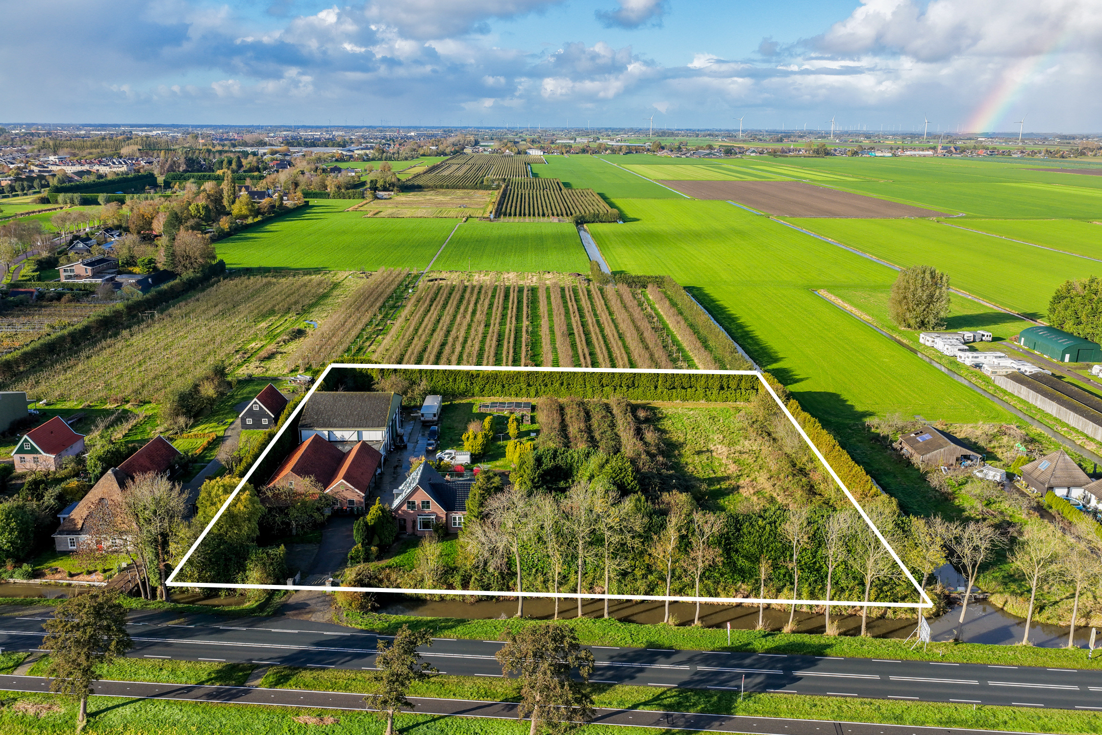 Voor aanzicht met lijn